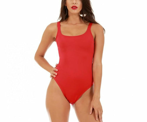 InstantFigure One Piece Basic Scoop Tank Swimsuit 13310P